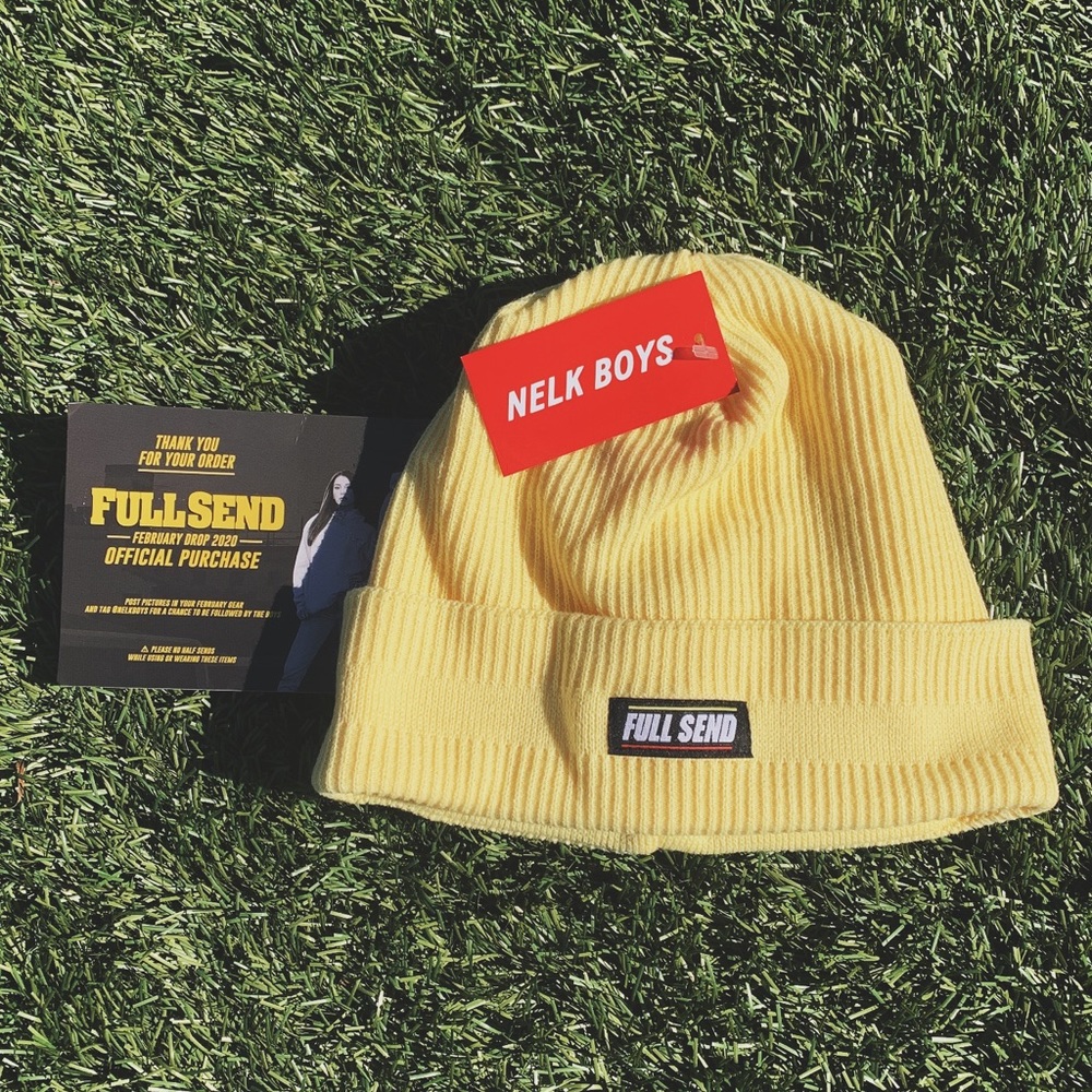 YELLOW FULL SEND BEANIE